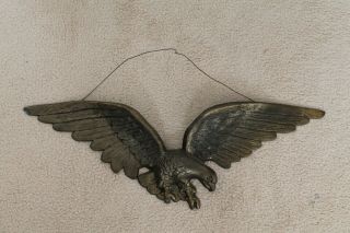 Vintage Antique 29” Wingspan Heavy Cast Bronze Eagle Wall Plaque