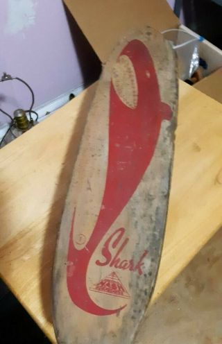 Vintage Wood Skateboard Sharksidewalk Surfboards Nash