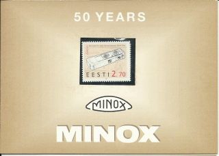 50th Anniversary Minox Pamphlet & Stamp Extremely Rare L@@k