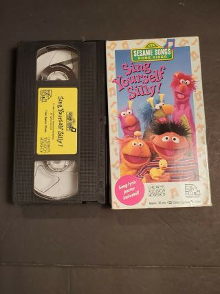 Sesame Street Sing Yourself Silly (1990,  Vhs) Vhs Tape Rare Vhtf