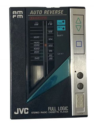 Vintage Jvc Cx - F7k Am/fm Stereo Radio Cassette Player Walkman - Rare