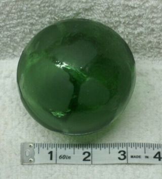 So1100 Authentic Japanese Glass Fishing Float Pretty Dark Green 3 1/4 "