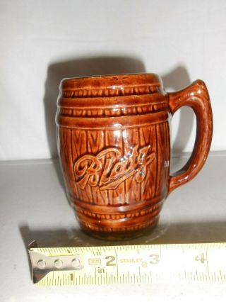 Rare Vintage Stoneware Advertising Blatz Beer Barrel Ceramic Mug / Stein Htf