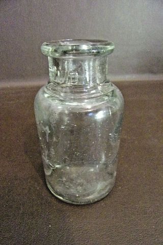 Antique Blown Glass 3 - 1/2 Fluid Ounce Bottle
