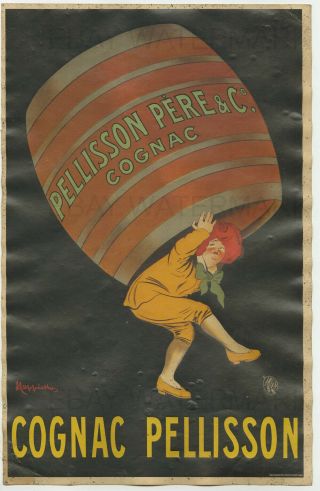 1907 Pere Pellison Cognac Vintage Advertising Poster 11 X 17 Leonetto Cappiello