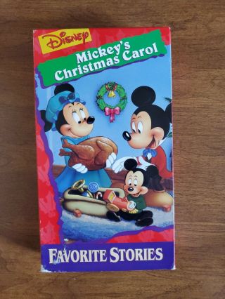 Walt Disney Mickey’s Christmas Carol Vhs Favorite Stories Rare Vhtf