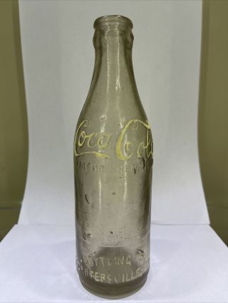 Rare Coca Cola Straight Sided Bottle Cartersville,  Ga Arrow Bottling Co