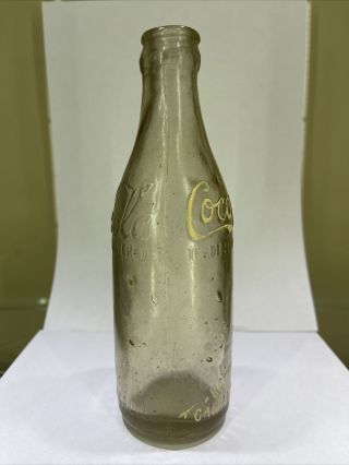 Rare Coca Cola Straight Sided Bottle Cartersville,  Ga Arrow Bottling Co 2