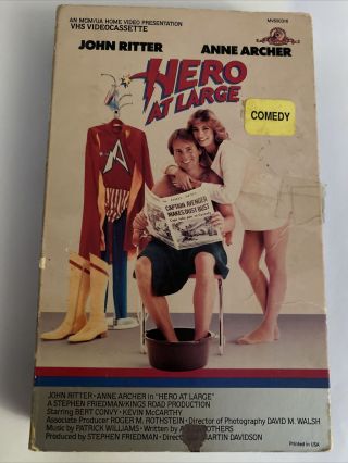 Hero At Large Vhs Rare John Ritter Mgm Big Book Box Comedy Cult Anne Archer 1980