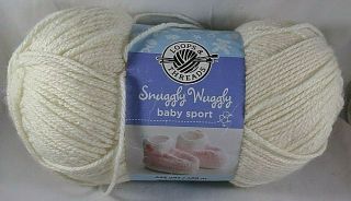 Loops & Threads Yarn Snuggly Wuggly Baby Sport Antique White Knitting Crochet