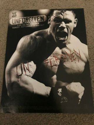 Vintage 2006 Wwf Unforgiven Ppv Poster Print Ad John Cena Wwe Rare