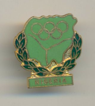 Rare Vintage Official Nigeria Olympic Committee Noc Pin Badge Munich 1972