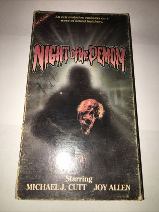 Night Of The Demon Rare Horror Vhs Gemstone Entertainment 1987