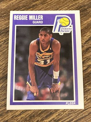Vintage 1989 Nba Fleer 65 Reggie Miller Rc Indiana Pacers Ucla G Hof Rare Nm/mt