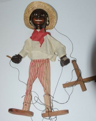 Antique Black Americana Marionette Folk Art