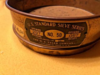 Antique U.  S.  Standard Sieve,  W.  S.  Tyler Company 50,