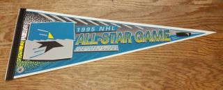 1995 Nhl All Star Game Pennant San Jose Sharks Rare