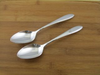 2 Two Oneida Patrician Solid Serving Spoons 8 3/8 " Community Silverplate