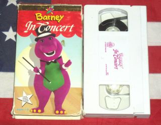 Barney & Friends Barney In Concert 1995 Vhs Tape Purple Dinosaur Video Kids Rare