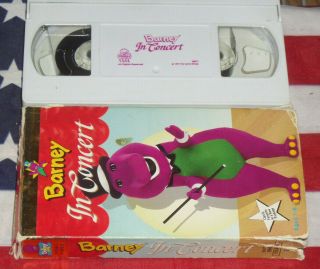 Barney & Friends Barney in Concert 1995 VHS Tape Purple Dinosaur Video Kids RARE 3