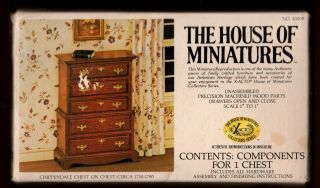 The House Of Miniatures No 40009 Chippendale Chest On Chest Dollhouse Access