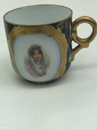 Austria Napoleonic Josephine Hand Painted Coffee Cup (b11)