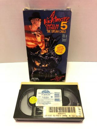 A Nightmare On Elm Street 5 The Dream Child - Beta / Betamax Tape Rare 1989