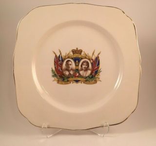 H & K Tunstall King George Vi Coronation Plate 1937 England