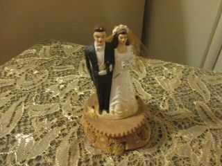 Antique Wedding Cake Topper Bride And Groom 1940 
