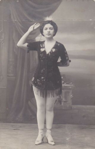 1910s Young Woman Dancer Acrobatics Gymnastics Ballet Antique Old Russian Photo