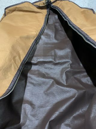 RARE VINTAGE folding GARMENT BAG monogram RED canvas & Leather w/ GUCCI stripe 3