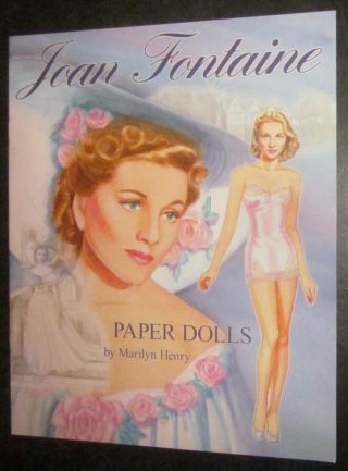 Paper Doll Set Joan Fontaine By Marilyn Henry 2013 Paper Studio Press