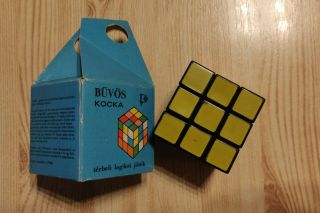 Ultra Rare Vintage twisty puzzle - Politechnika painted Cube 2