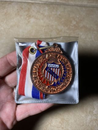 Vintage Amateur Athletic Union Championship Aau Olympics Usa Medal