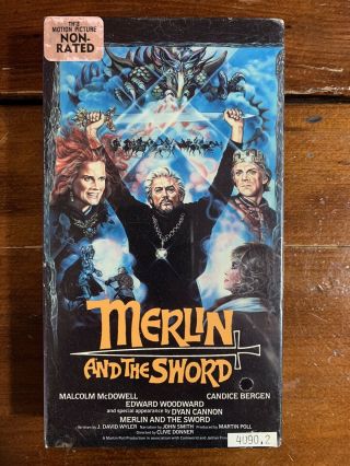 Merlin And The Sword Vhs Vestron Video Cult Rare Sov Oop Htf Wizard Adventure