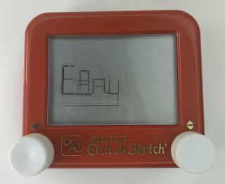 Pocket Etch A Sketch - Mini Small Red Etch - A - Sketch Magic Drawing Toy Ohio Art
