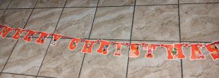 Vintage Merry Christmas Banner Garland Letters