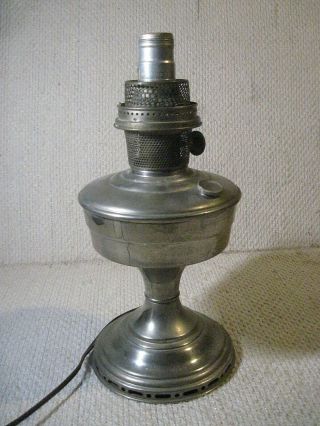 Antique Aladdin Table Oil Kerosene Lamp Converted To Electric Vintage
