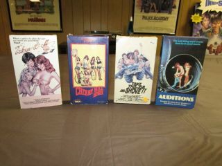 4 Rare Oop Sexy Comedy Vhs Tapes,  Takin It Off,  Auditions,  Cherry Hill High