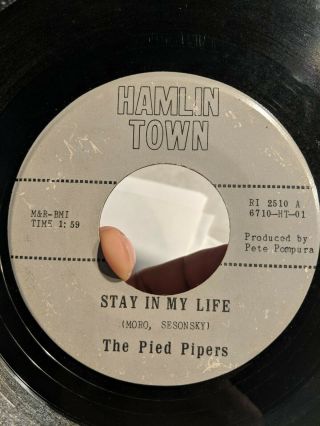 The Pied Pipers ‎– Stay In My Life (45RPM /7 