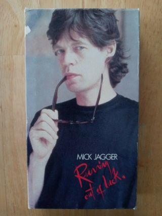 Mick Jagger Running Out Of Luck Vhs Tape Movie Rolling Stones 1986 Cbs/fox Video