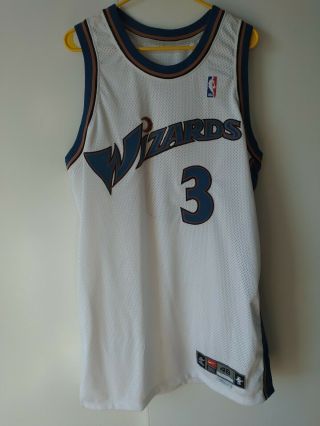 Rare Vintage Nike Nba Washington Wizards Juan Dixon Basketball Jersey