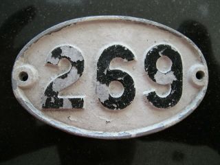 Reclaimed Cast Metal Alloy Oval Number,  House,  Gate,  Workshop 269