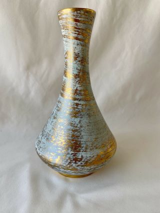 Vintage Stangl Antique Gold (blue) Mid Century Pottery Vase - 4050 Retired
