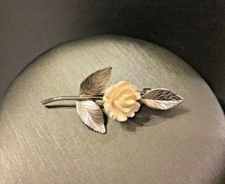 Rare Vintage Signed C.  R.  Co.  12k G.  F.  Rose Flower Brooch Pin