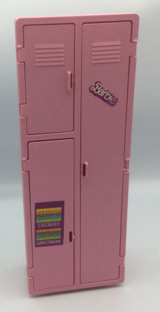 Vintage Mattel Barbie Gym Locker With Mirror And Dance Bar Back Circa 1984