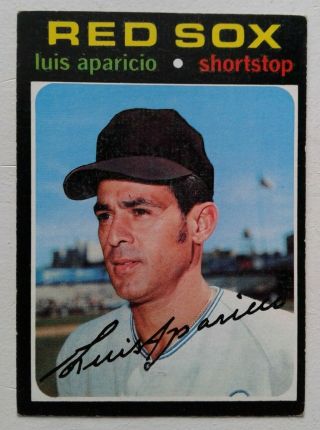 1971 Topps Luis Aparicio High Sp Card 740 Red Sox Rare Exmt
