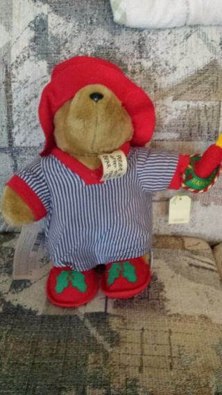 Paddington Bear In Nightshirt / Pajamas Vintage Happy Holiday 