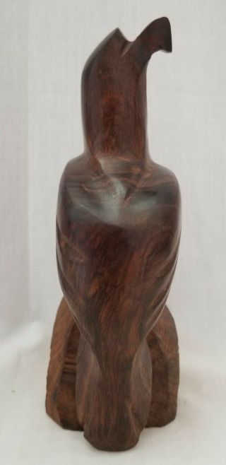 Vintage Wooden Eagle Hand Carved Figurine 5 - 3/4 " Tall