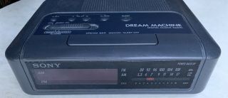 Sony Dream Machine Am Fm Alarm Led Vintage Clock Radio Model Icf - C240